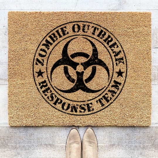 Zombie Outbreak Response Team (Black Version) Coir Doormats
