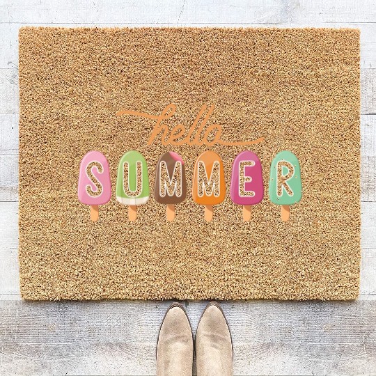 Ice Cream Design For Summer Lover Coir Doormats