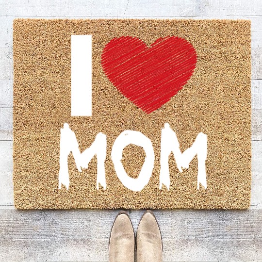 I Love Mom Coir Doormats