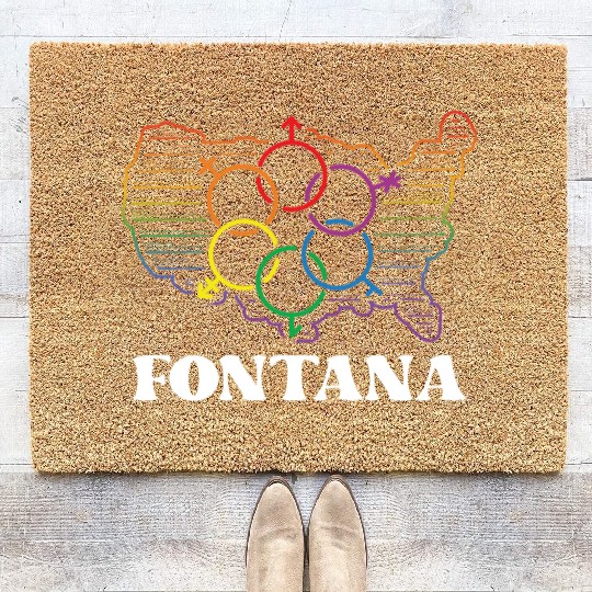Fontana Pride Month Pride Flag LGBT Community LGBT Coir Doormats