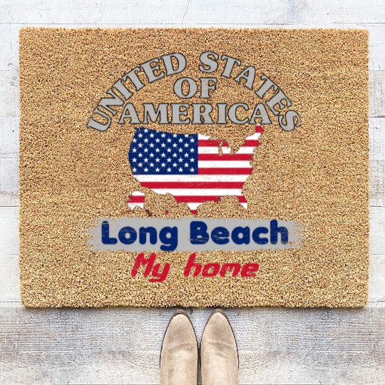 United States of America - Long Beach my home - us Coir Doormats