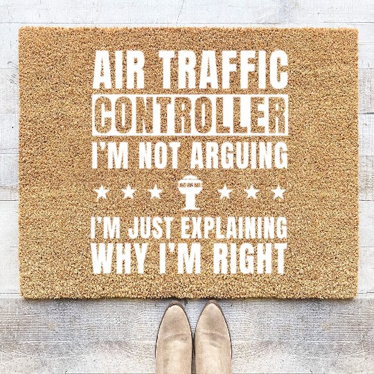 Funny Air Traffic Controller Saying Coir Doormats