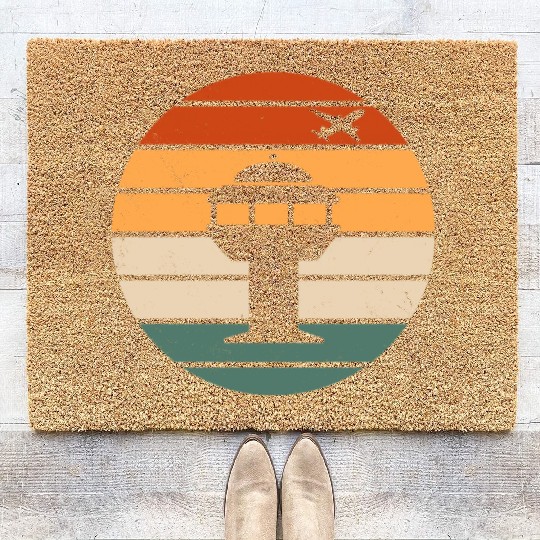 Retro Air Traffic Control Tower Coir Doormats