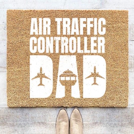 Air Traffic Controller Dad Father's Day Coir Doormats