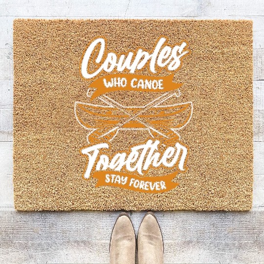 Canoe Canoeing Canoeist Couple Coir Doormats