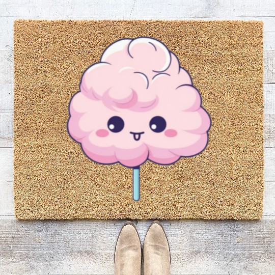 Cute Kawaii Cotton Candy Coir Doormats