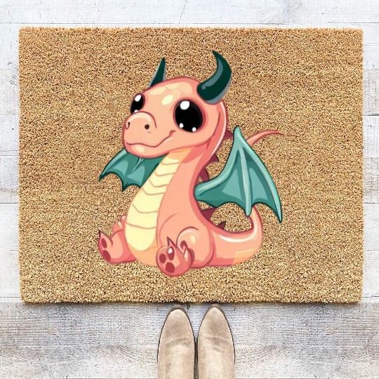 CUTE DRAGON DRAGON FLY Coir Doormats