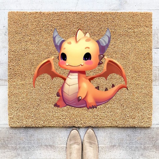 CUTE DRAGON MEDIEVAL PETS LIZARD GECKO ANIMALS Coir Doormats