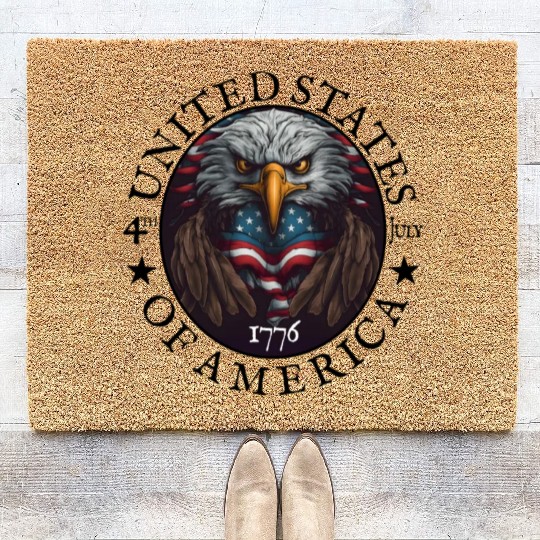 Independence Day 4th of July Freedom Coir Doormats