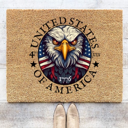 Independence Day 4th of July Freedom Coir Doormats