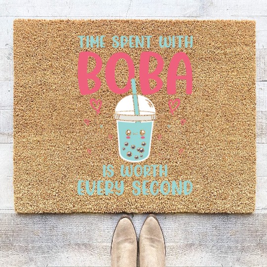 Bubble Tea Lover Boba Tea Drinker Korean Drink Coir Doormats