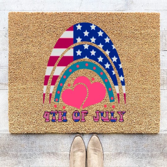 4th of July, Love America Coir Doormats