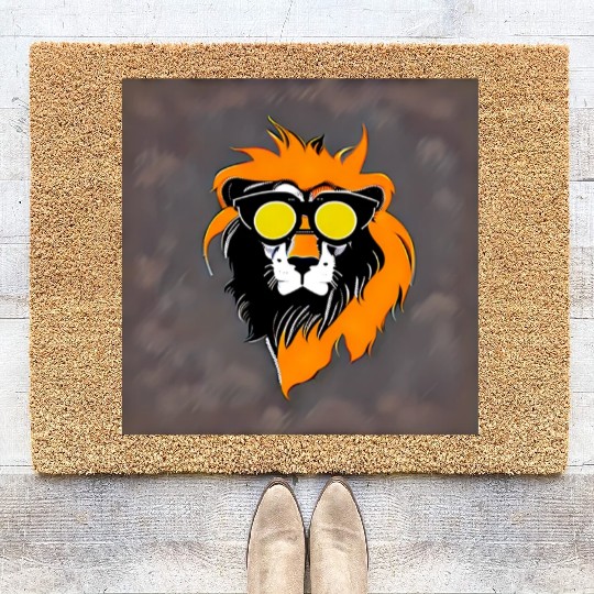 "Roar in Style: The Lion King of Fashion" Coir Doormats