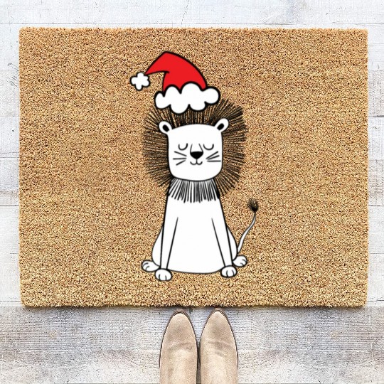 Christmas lion Coir Doormats
