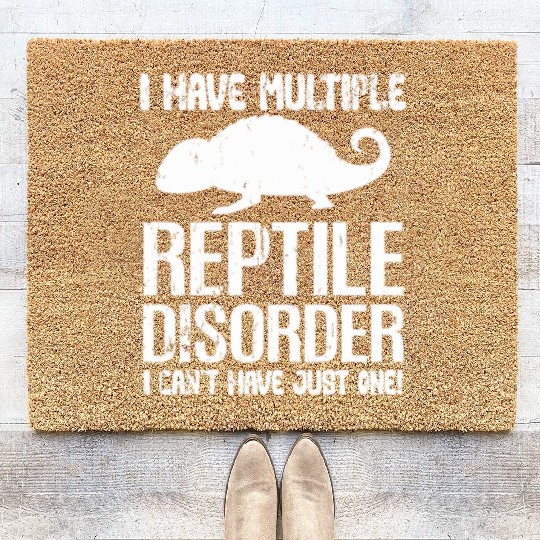 Funny Reptile Disorder Lizard Owner Animal Lover Coir Doormats