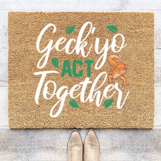 Gecko Gifts Reptile Lover Keeper Coir Doormats