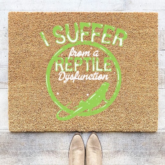 reptile dysfunction reptile lover lizard Coir Doormats