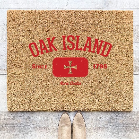 Oak Island Knights Templar Cross Coir Doormats