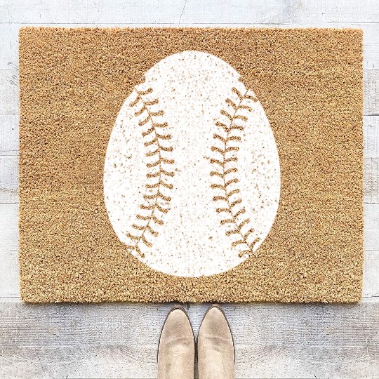 Baseball Happy Easter Egg Hunting Cute Sport Lover Coir Doormats