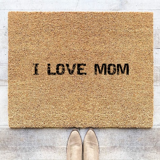 I LOVE MOM Coir Doormats