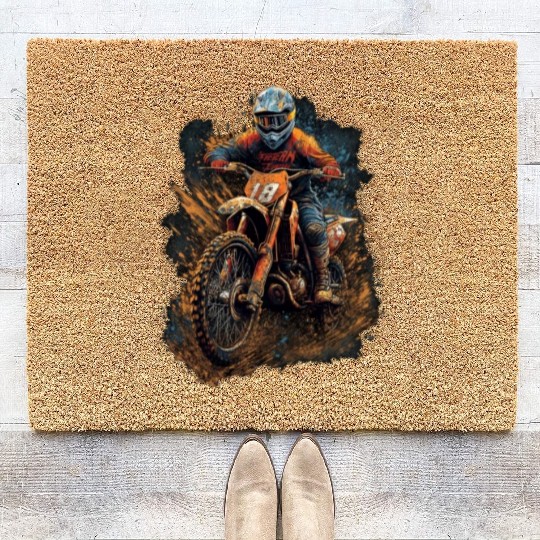 Dirt Bike Biker Motorcycle Mud Offroad Riding Coir Doormats