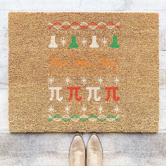 Chemistry Laboratory Science Ugly Christmas Coir Doormats