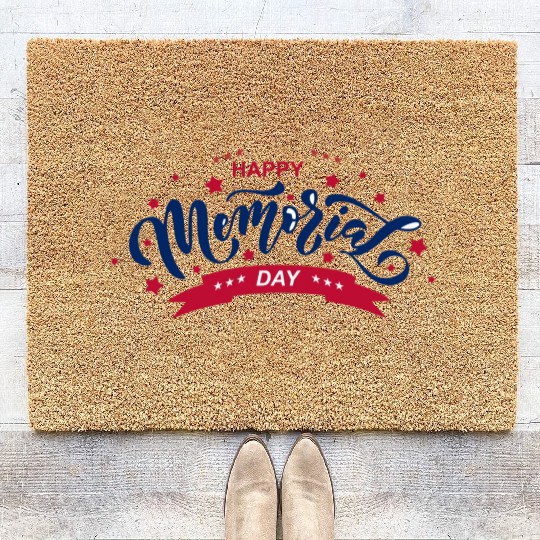 HAPPY MEMORIAL DAY Coir Doormats