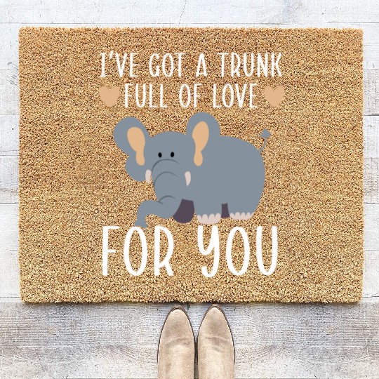Elephant Lover Wildlife Animal Zoo Zookeeper Coir Doormats