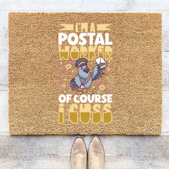 Postal Worker Mail Lady Mail Carrier Postal Coir Doormats