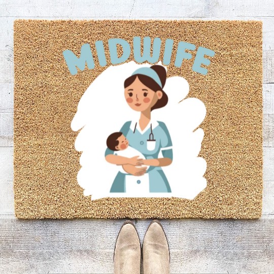 Midwifery Profession Newborn Childbirth Midwife Coir Doormats