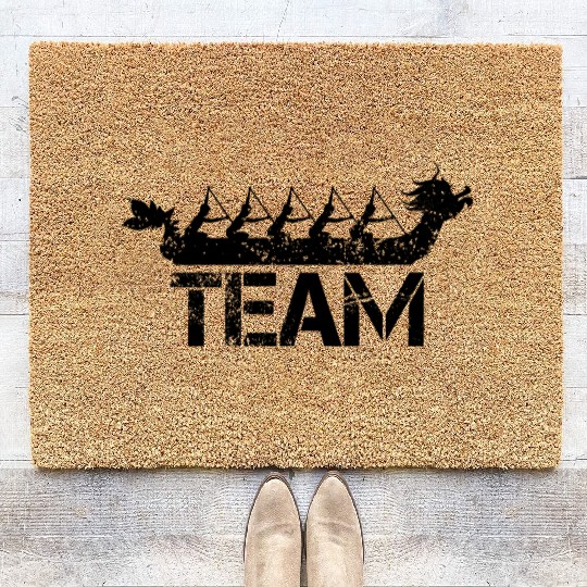 Dragon Boat Racing Team Graphic Design Coir Doormats