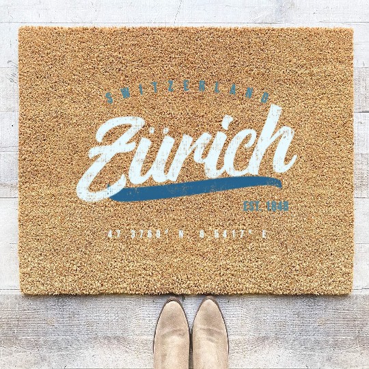 Zurich Switzerland Travel Coir Doormats