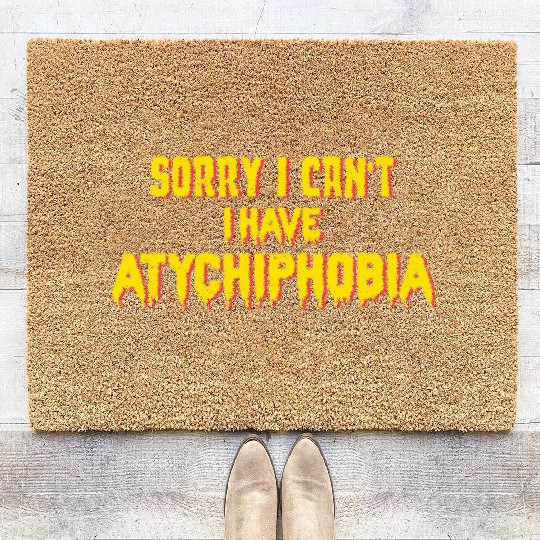 Atychiphobic Graphic Atychiphobia Awareness Coir Doormats