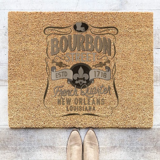 Womens Bourbon Street French Quarter Coir Doormats