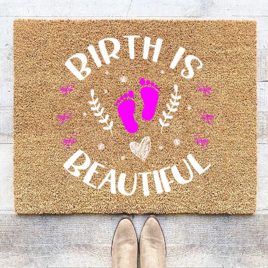 Doula Midwifery Birth Childbirth Pregnancy Midwife Coir Doormats