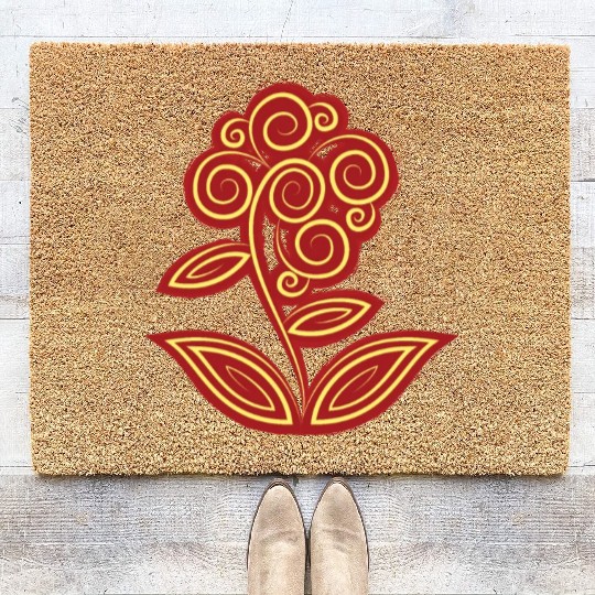Amazing Fantasy Flower Coir Doormats