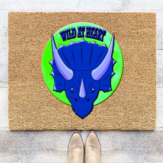 Wild At Heart- Triceratops Coir Doormats