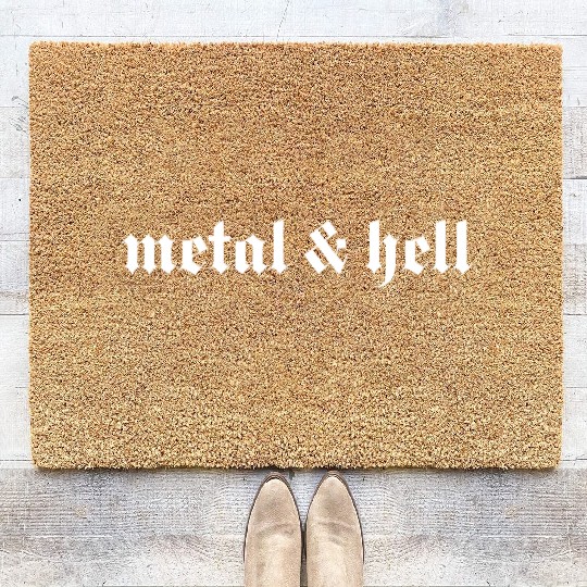 metal and hell Coir Doormats