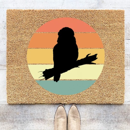 Great Kookaburra Silhouette Australia Bird Love Coir Doormats