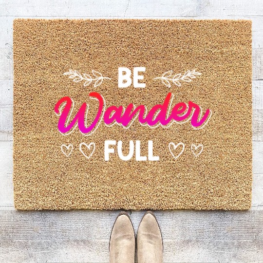 Wanderfull Mountain fan Wanderlust Hiker Summit Coir Doormats