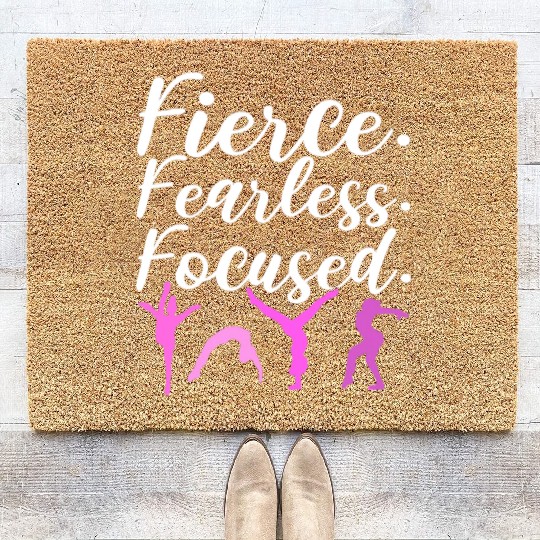 Fearless Gymnast Gymnastic Teacher Coir Doormats