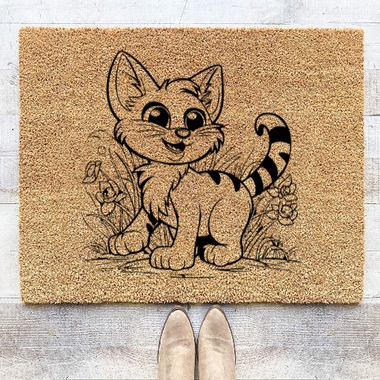 Cat Kitten Feline Meow Coir Doormats