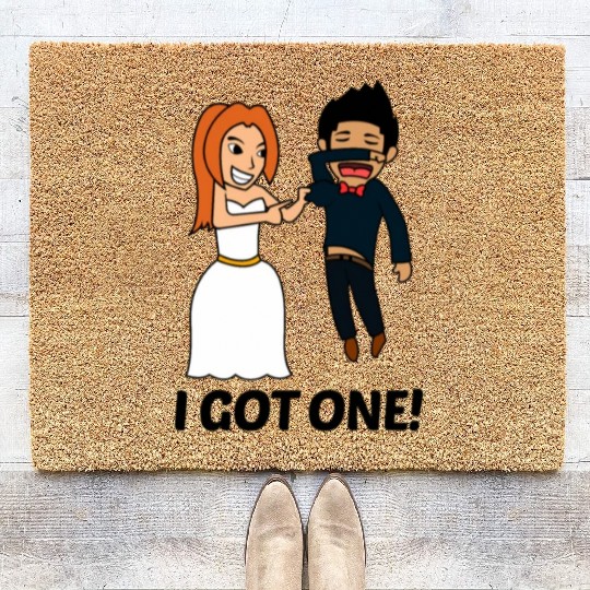 FUNNY BRIDE TO BE I BRIDE SQUAD JUST MARRIED GIFT Coir Doormats