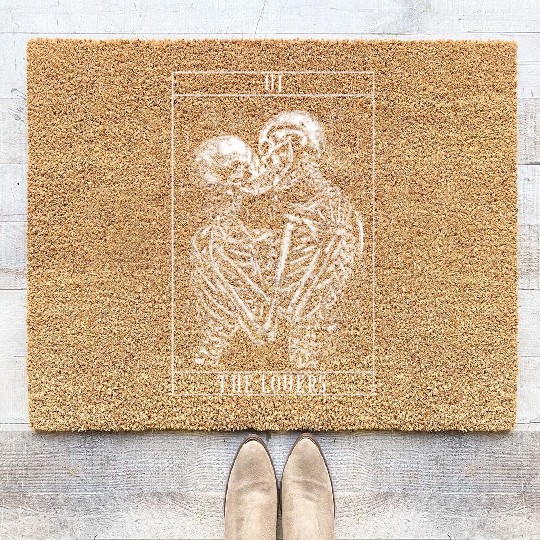 Tarot Card The Skeleton Love Kisses Bones Horror Coir Doormats