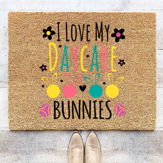 Easter Daycare Teacher Provider I Love My Daycare Coir Doormats