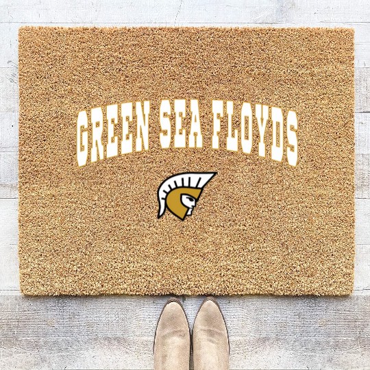Green Sea Floyds High School Trojans Coir Doormats