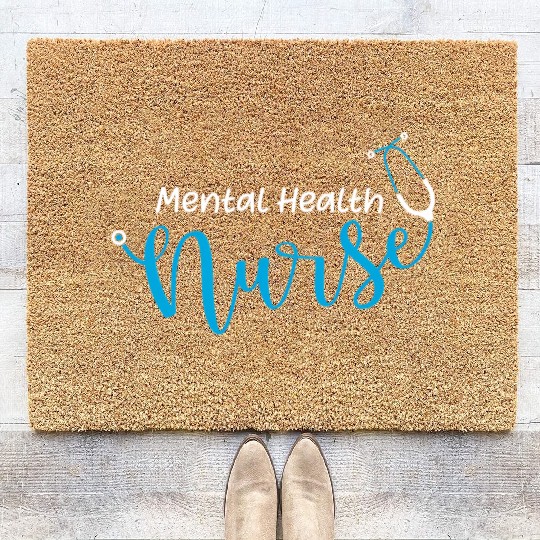 Stethoscope Mental Health Nurse Coir Doormats