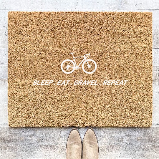 Sleep Eat Gravel Repeat Cyclocross Cycling Gear Gr Coir Doormats