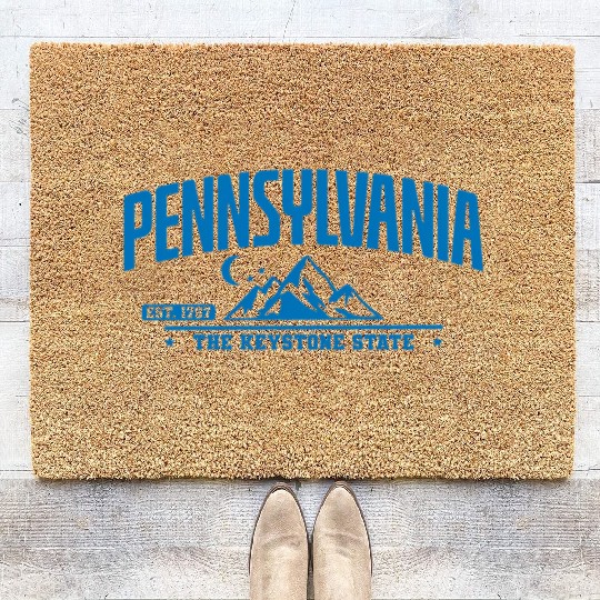 Pennsylvania The Keystone State Federal State Usa Coir Doormats
