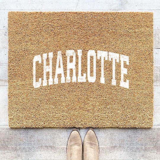 Charlotte North Carolina Nc Athletic Sports Coir Doormats